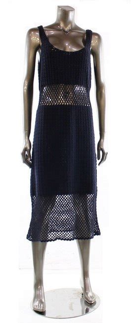 MICHAEL Michael Kors Navy Peek A Boo Dress 8 